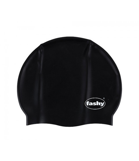 Nón bơi người lớn Fashy chất liệu sillicone mềm mại - Freesize phù hợp cho Nam, Nữ, Trẻ em trên 12 tuổi - Màu đen