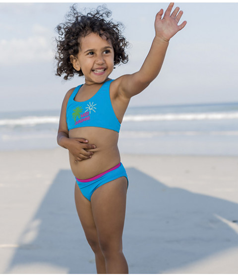 Bikini bé gái xanh dương 116