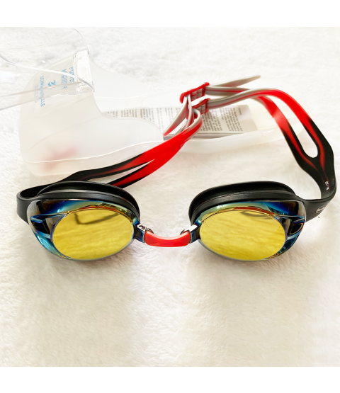 Kính bơi tráng gương Power Mirror cao cấp - Size L phù hợp Nam, Nữ, Trẻ Em từ 12 tuổi - Màu Vàng Gold