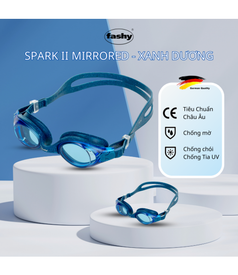 Kính Bơi Trẻ Em Fashy Spark II - Size M phù hợp Bé Trai, Bé Gái từ 6 tuổi trở lên - Màu xanh dương