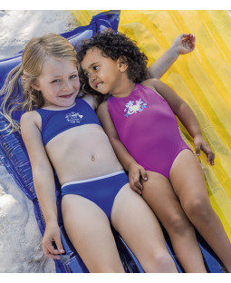 Bikini bé gái xanh đậm 128